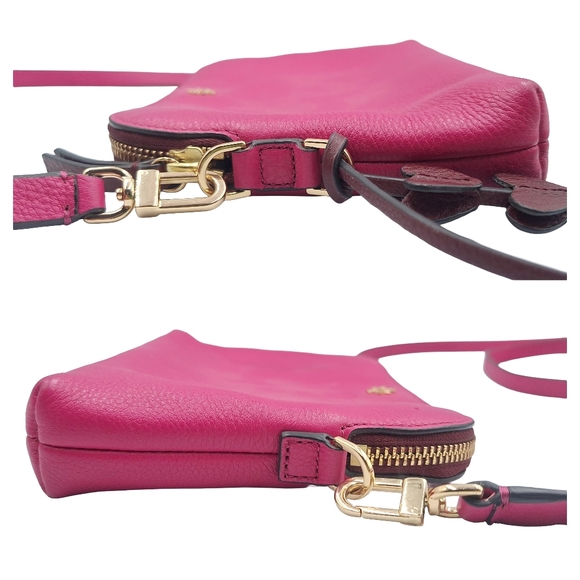 Tory Burch Pebbled Leather Crossbody Peace Bag - Picture 5 of 11